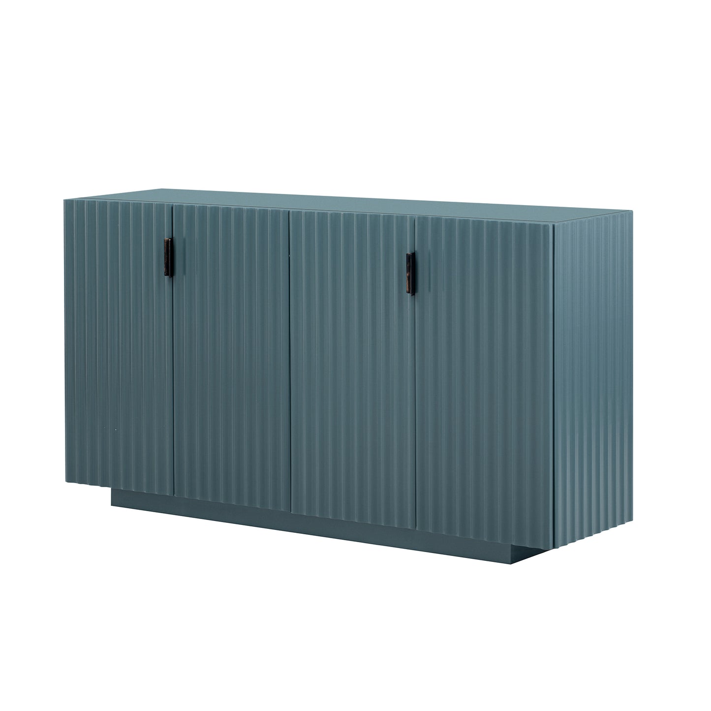 Lyons 4 Wavy Doors Ample Storage Space Sideboar - Teal