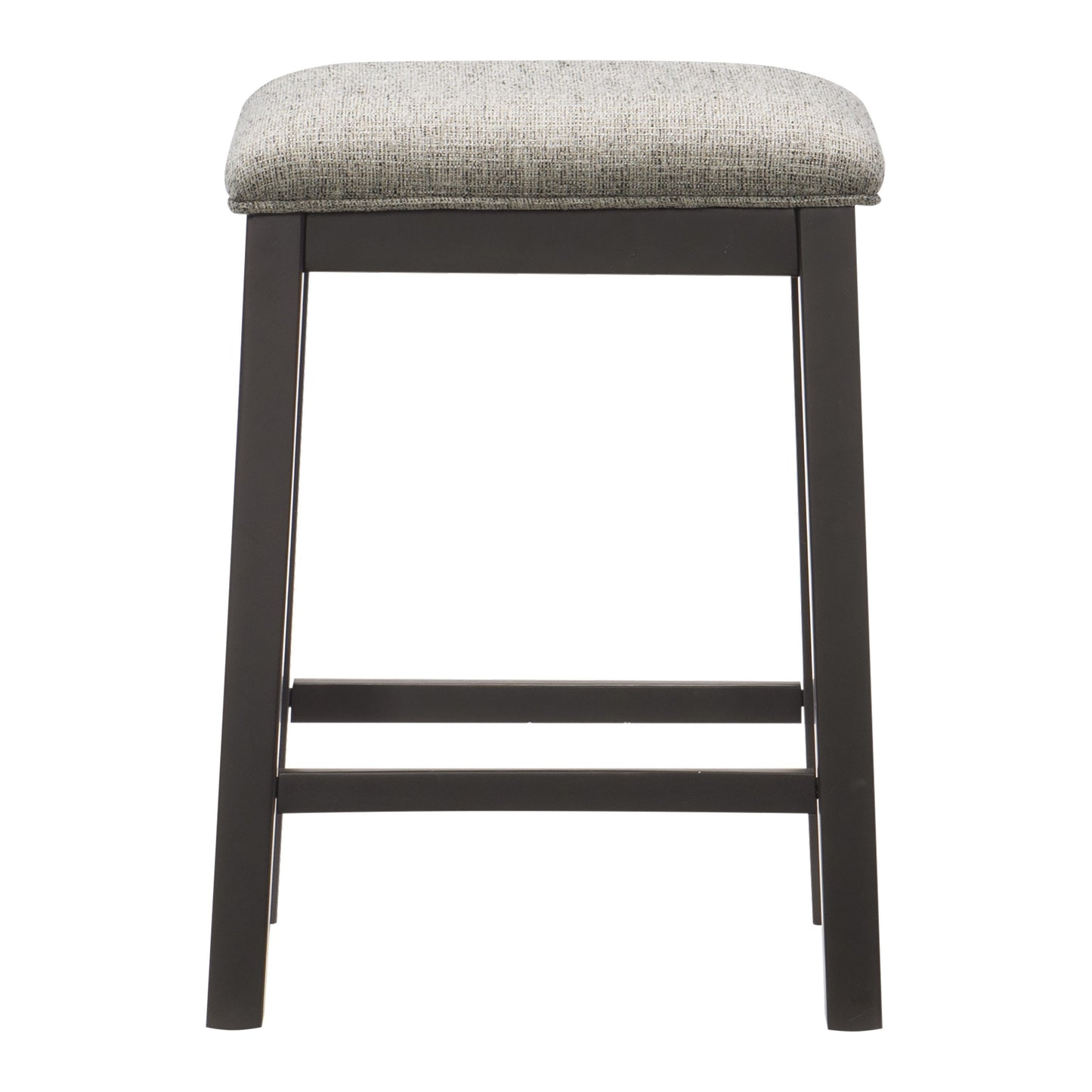 Fabric Padded Seat Counter Height Stool - Gray Set of 2