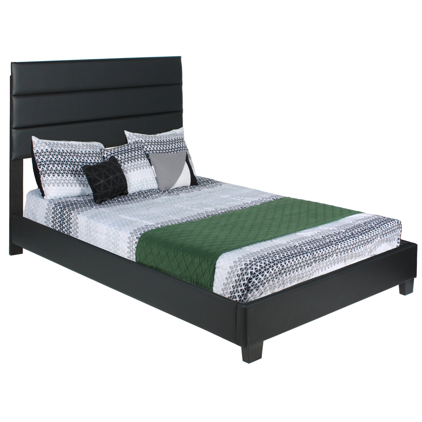 Go Green Woods Napoli Faux Leather Upholstered Platform Bed Queen
