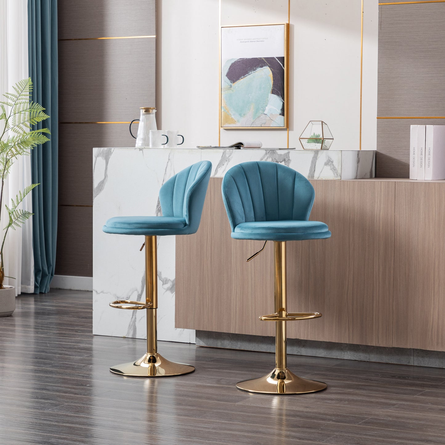 Triumph Bar Stools - Baby Blue Set of 2
