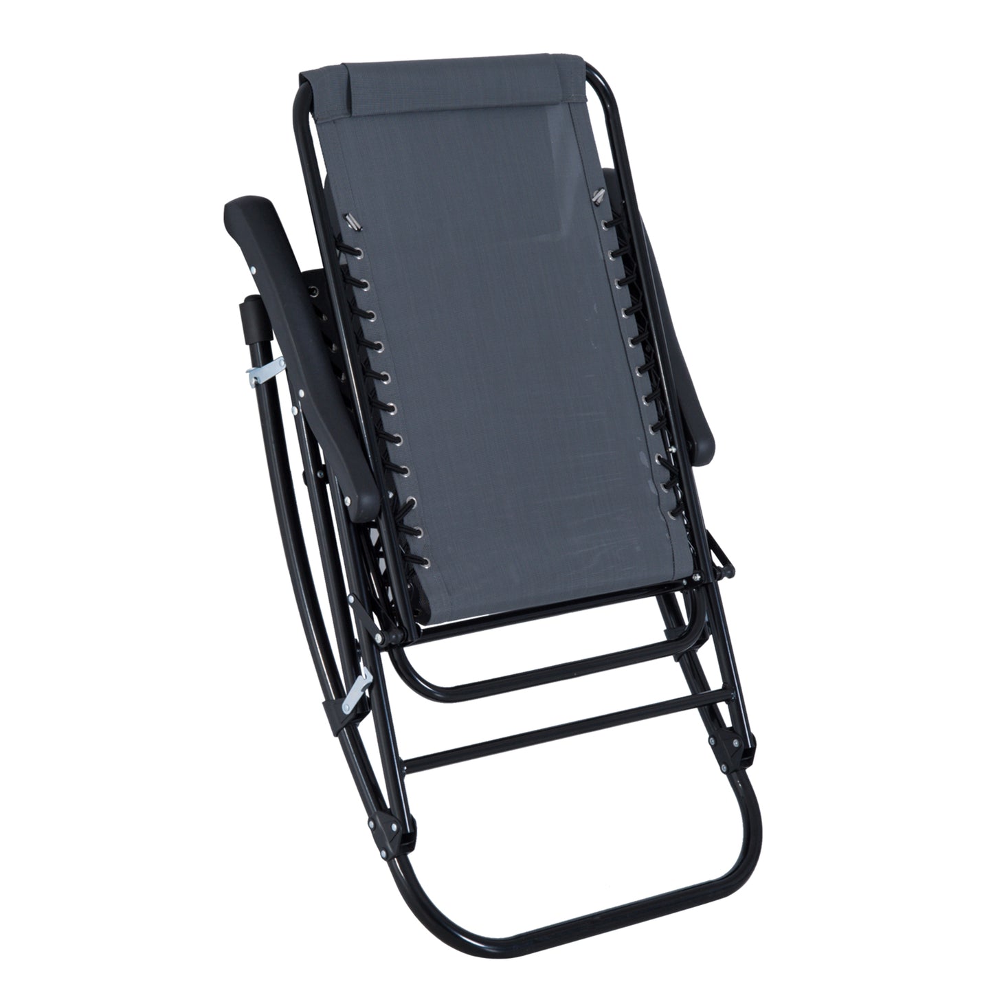 Lavon Oversized Folding Rocking Camping Chair (Set of 2) - Gray