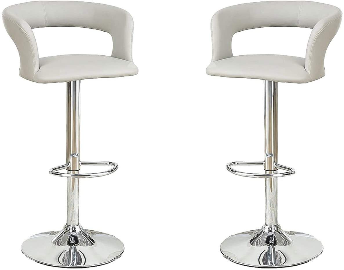Enox Adjustable Heigh Bar Stool - White Set of 2