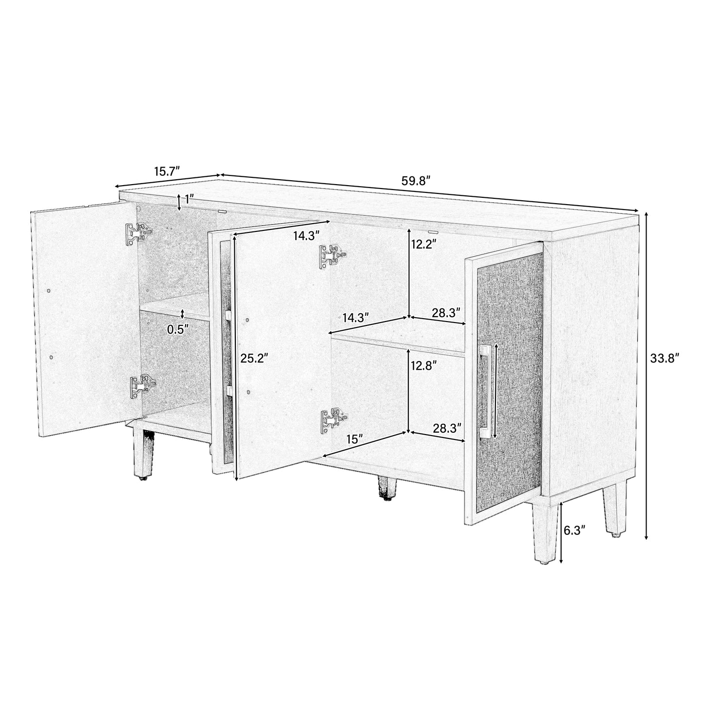 Exie Storage Cabinet - Black