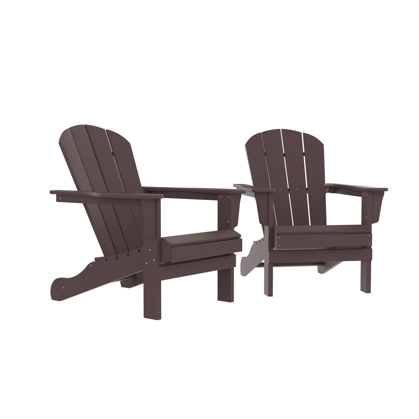 Corey Outdoor Patio Adirondack Chair (Set of 2) - Brown