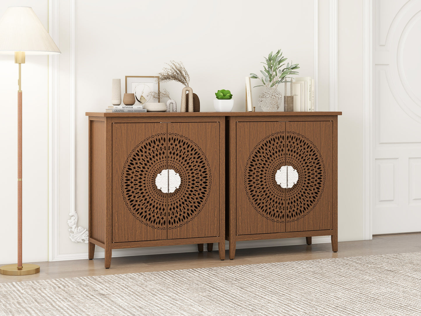 Arazo 2 Door Cabinet - Walnut