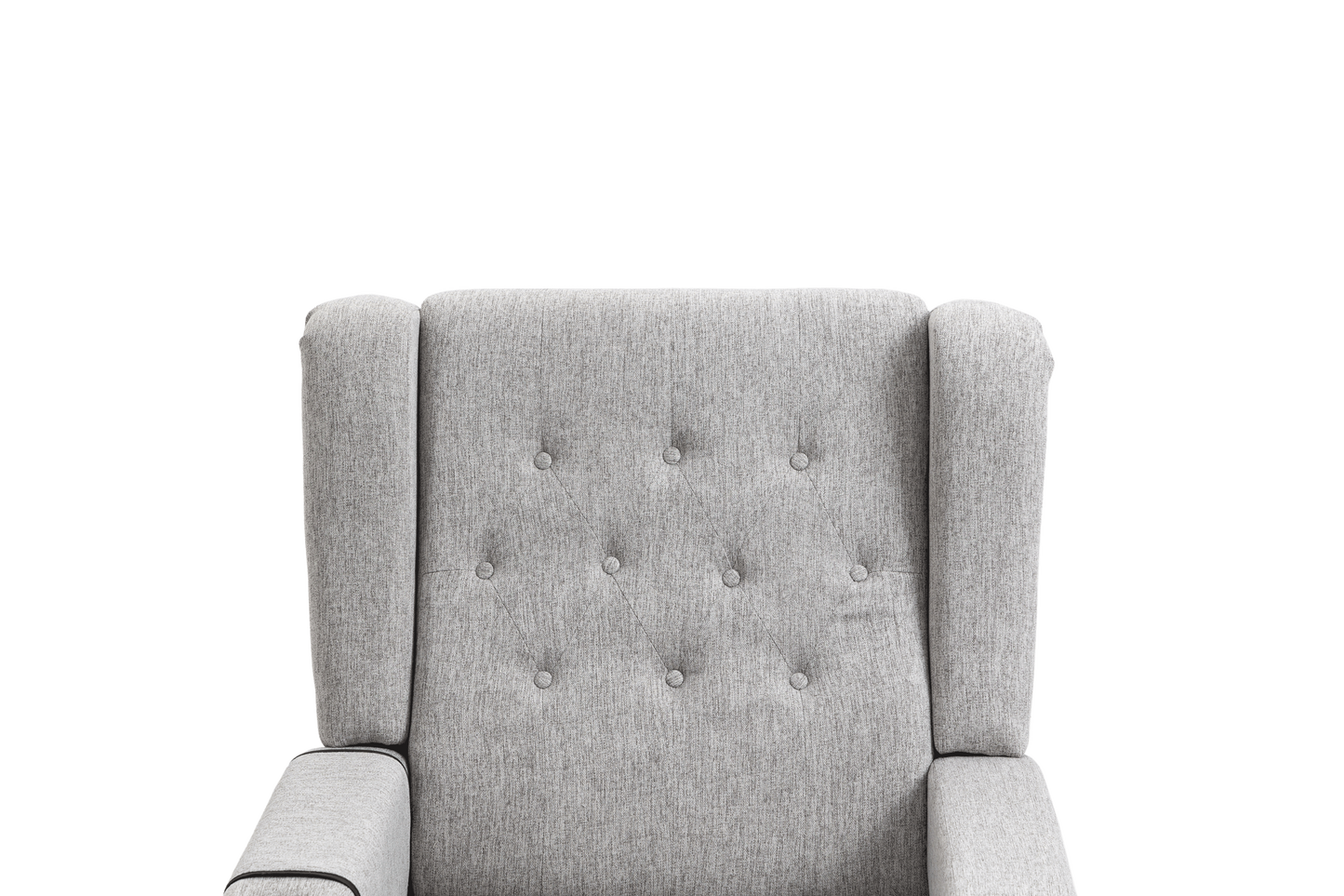 Cole Arm Pushing Fabric Recliner - Light Gray