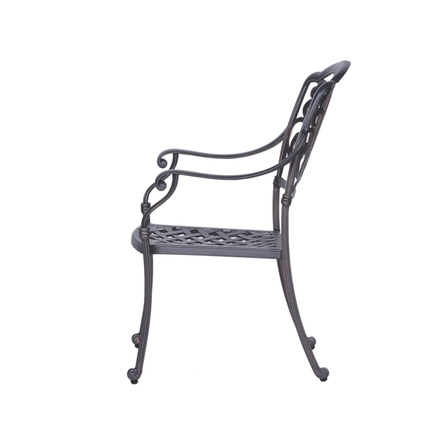 Savanna Patio Outdoor Aluminum Dining Armchair (Set of 2) - Silver