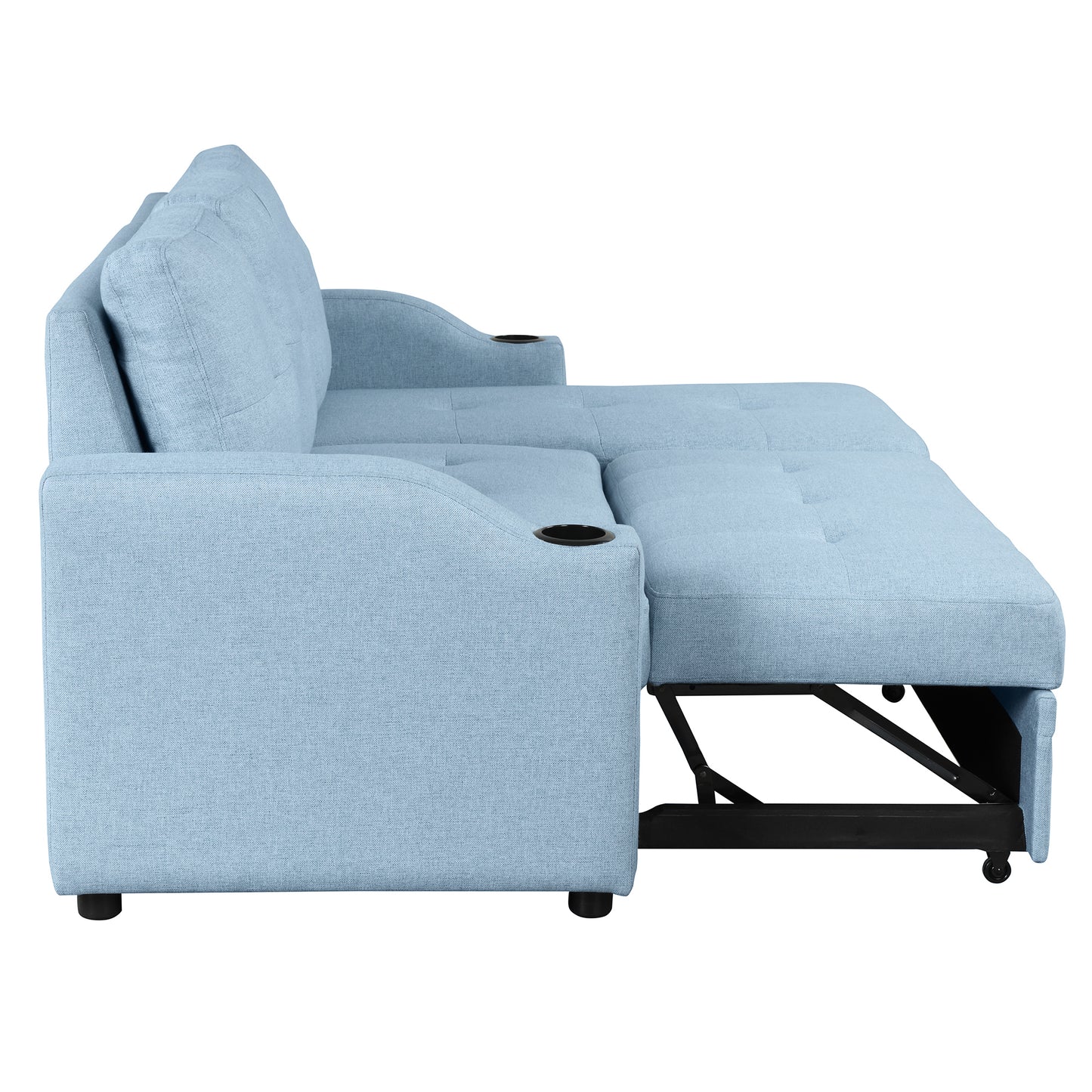 Oris Padded Pull Out Sofa Bed - Blue