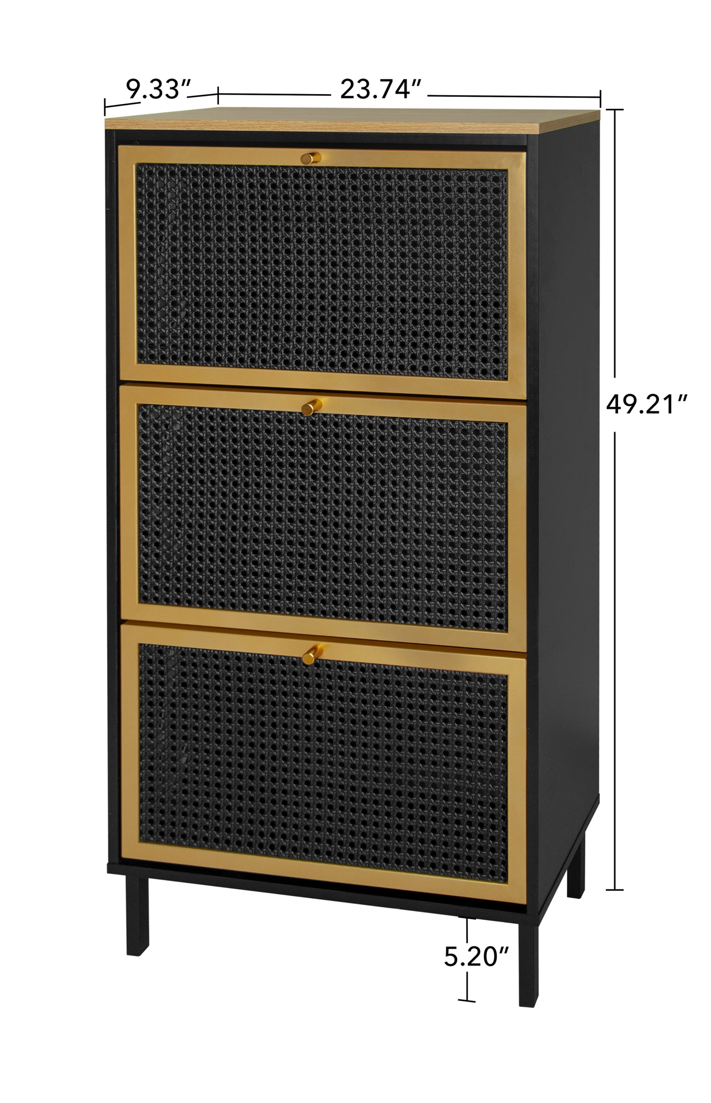 Razo Metal Door Shoe Rack - Black