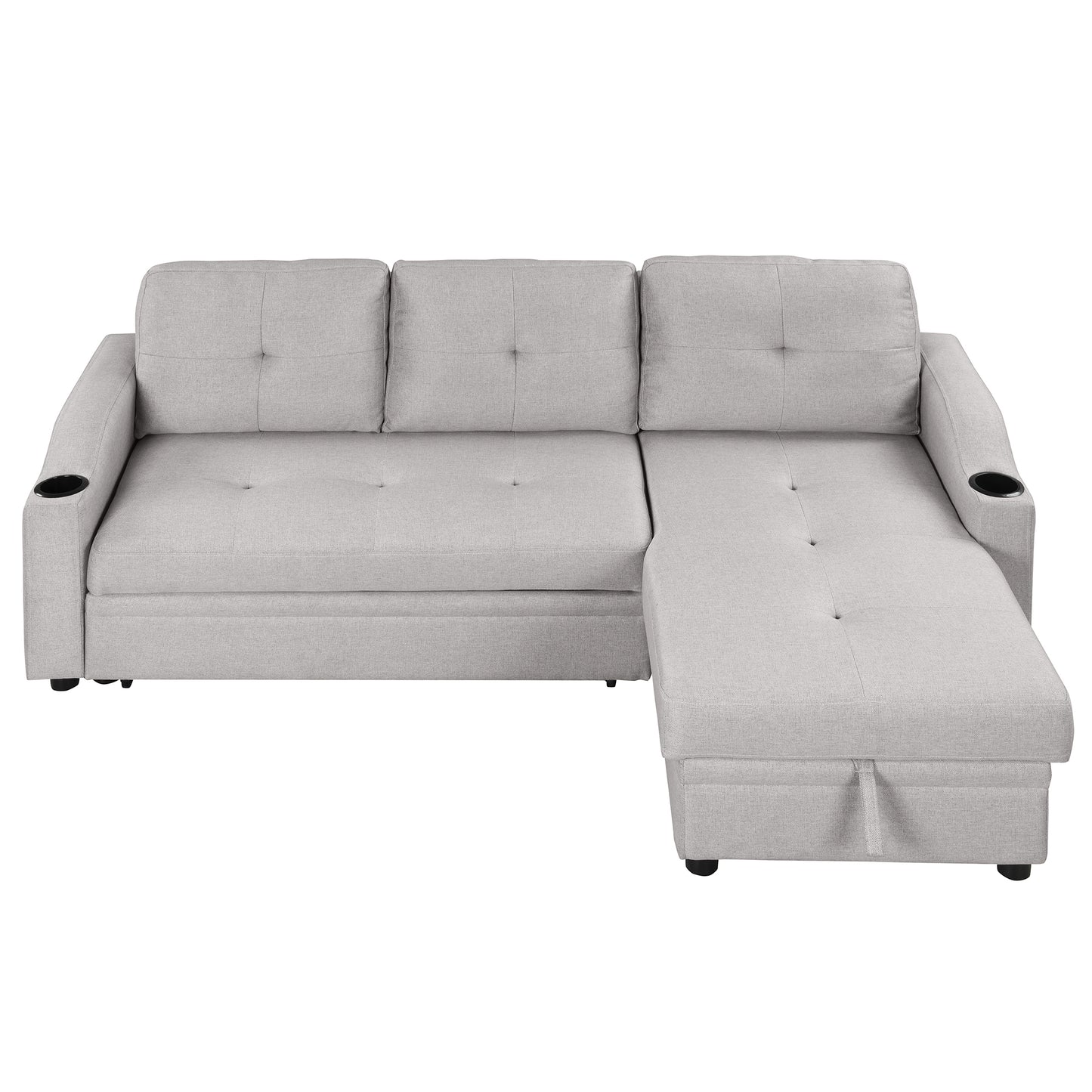 Oris Padded Pull Out Sofa Bed - Gray