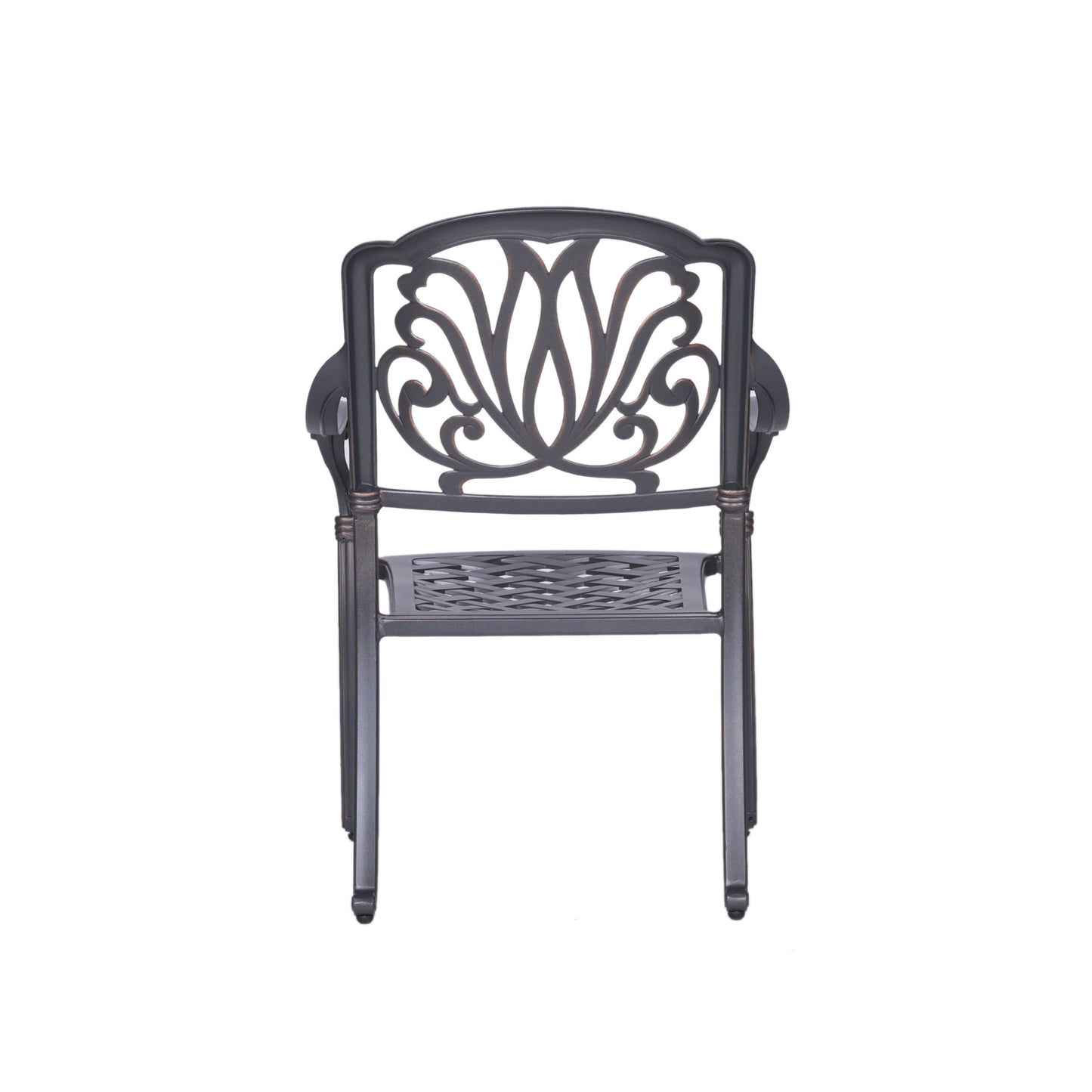 Savanna Patio Outdoor Aluminum Dining Armchair (Set of 2) - Navy Blue