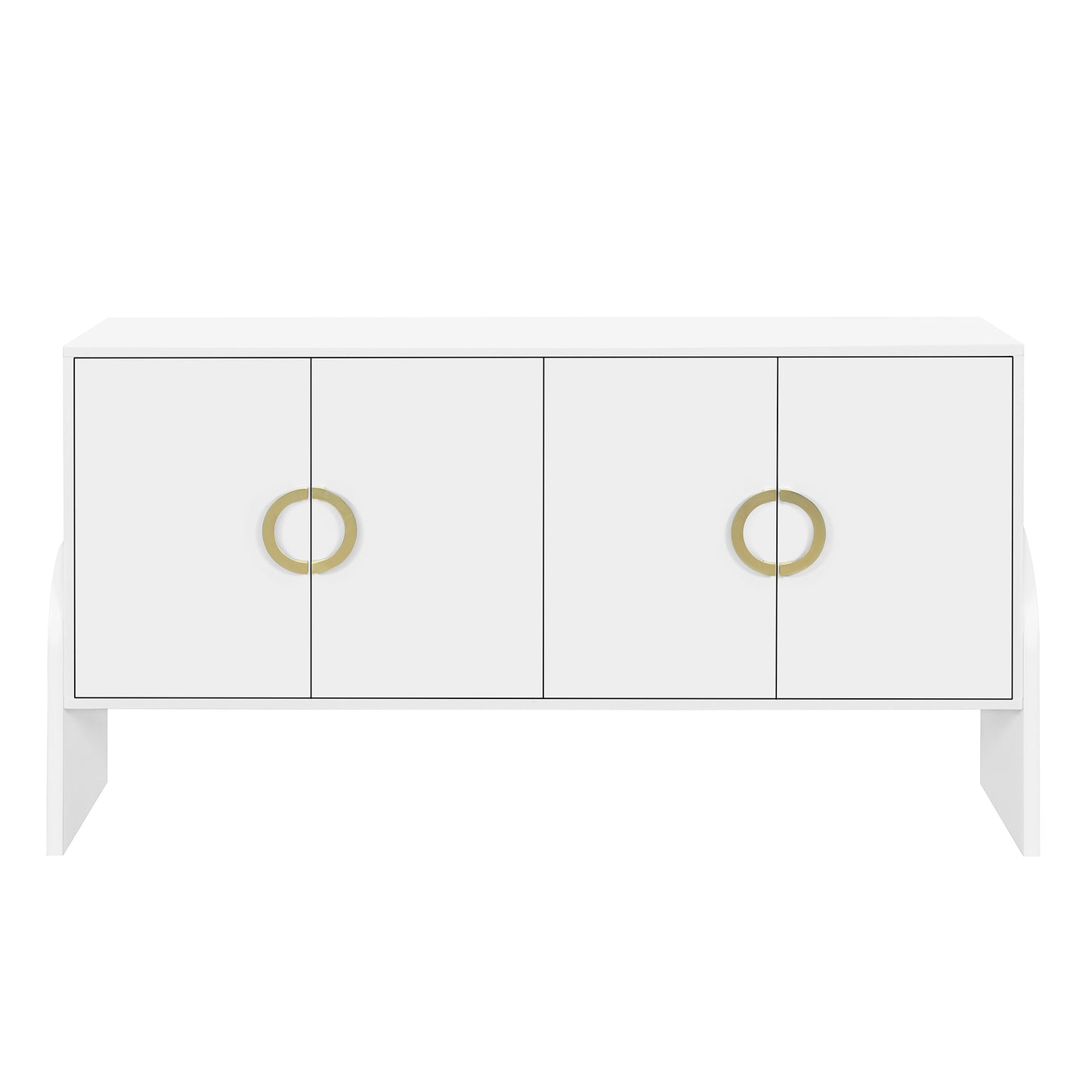 O II Metal Handle Storage Cabinet - White