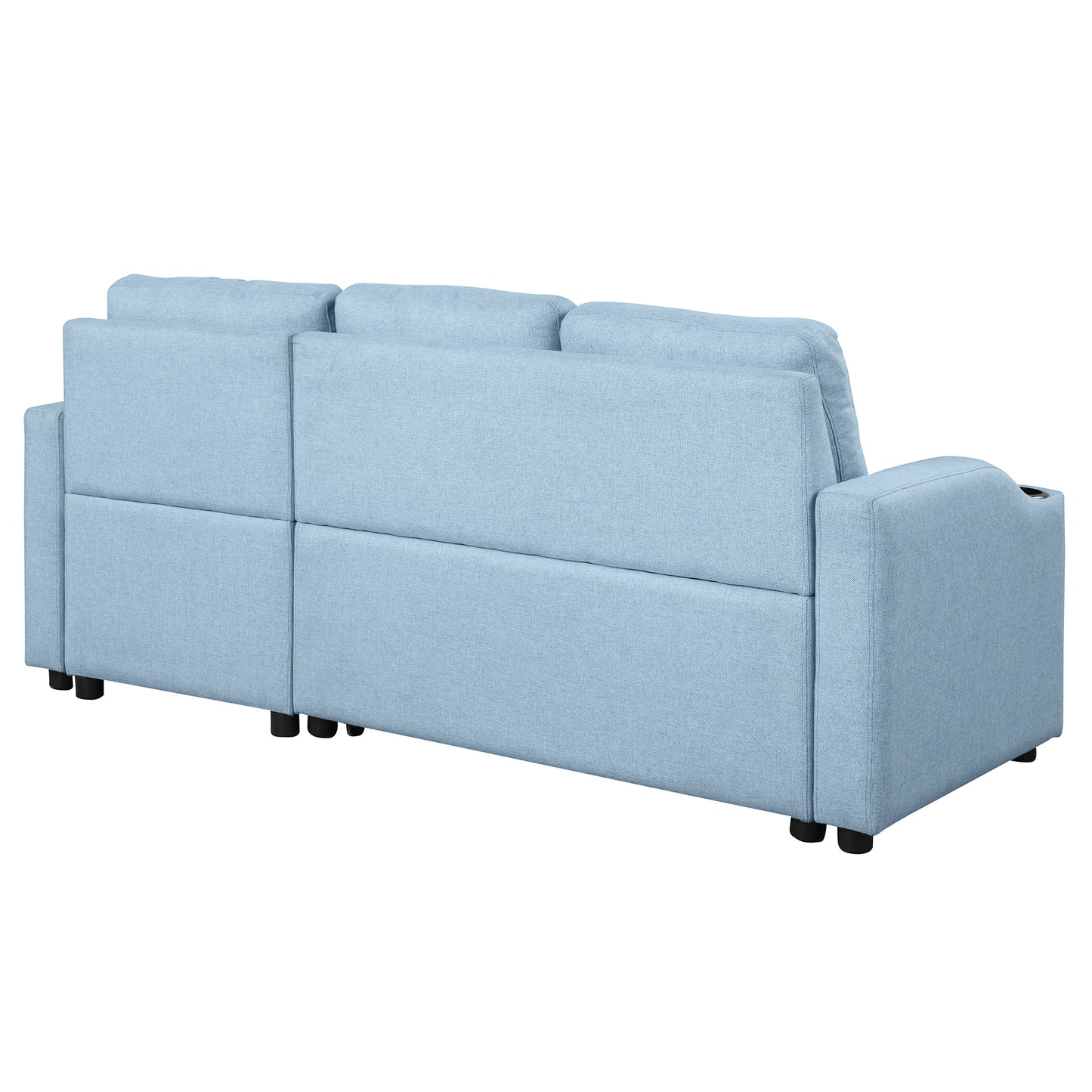 Oris Padded Pull Out Sofa Bed - Blue