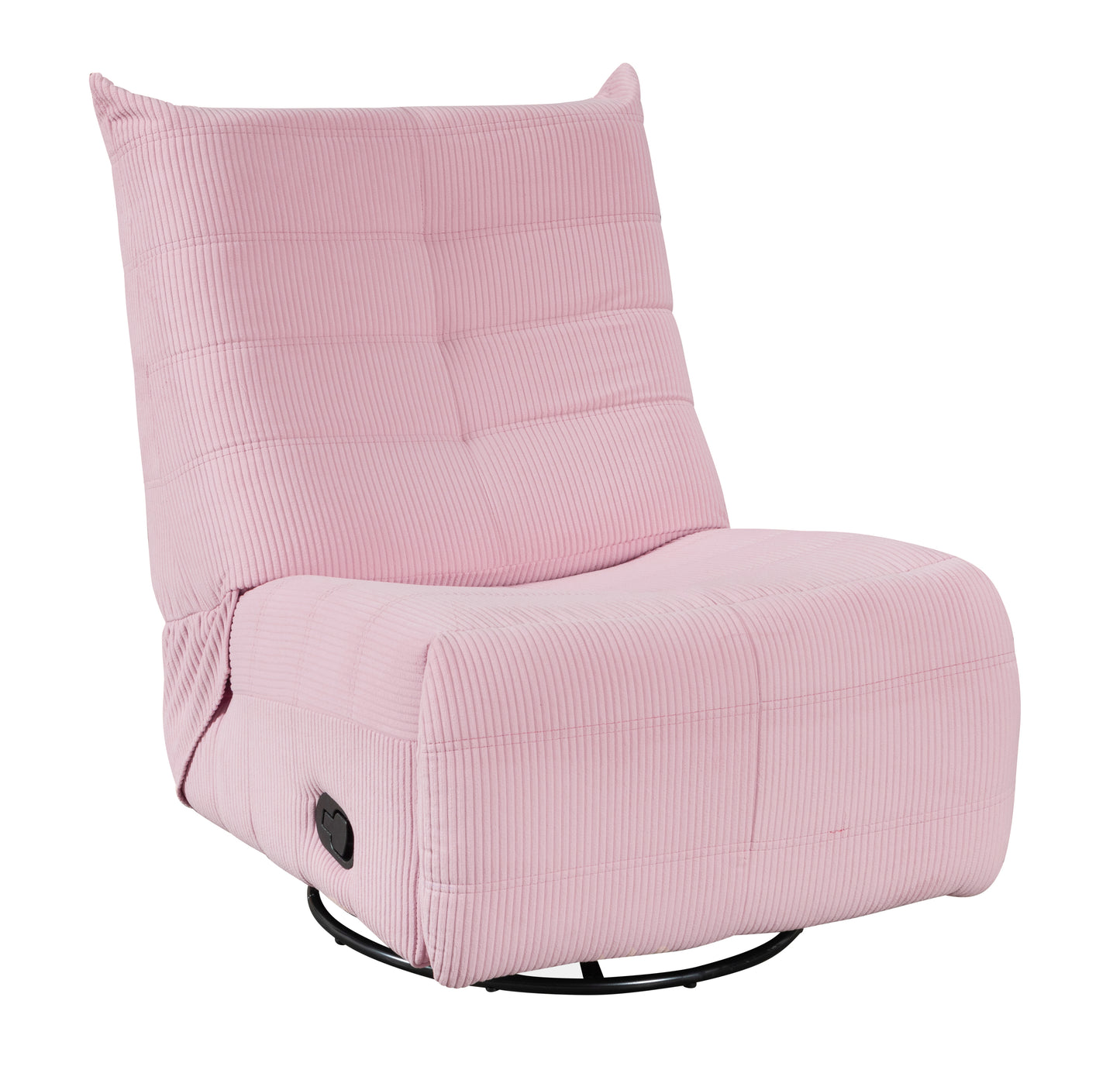 Georgena Corduroy Swivel Glider Recliner - Pink