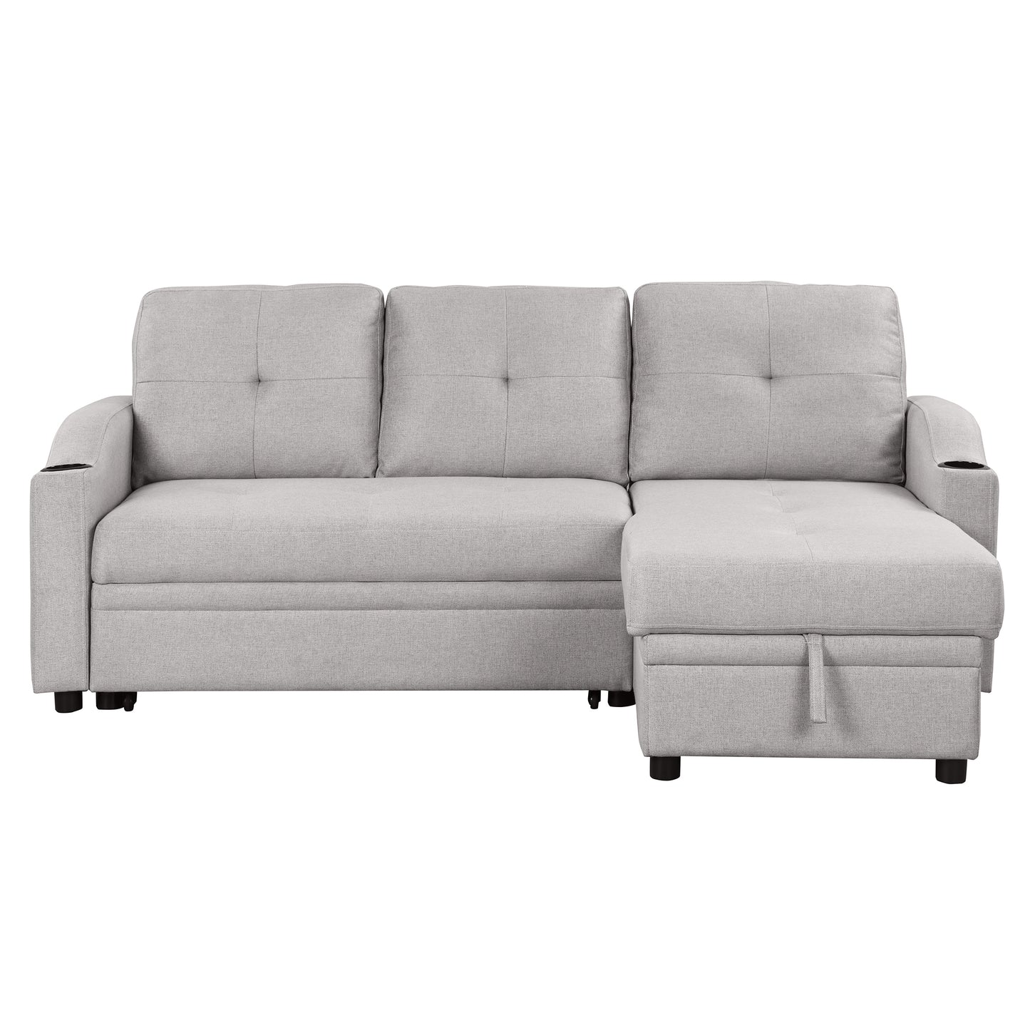 Oris Padded Pull Out Sofa Bed - Gray