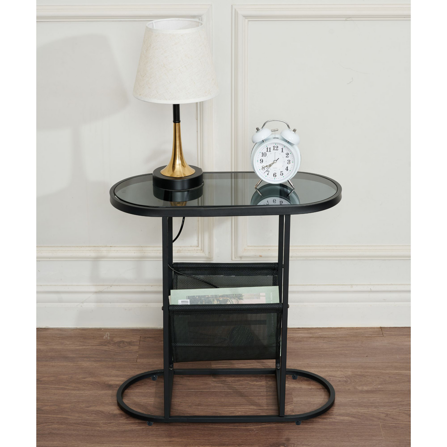 Duet Acacia Oval Small Side Tables (Set of 2) - Black
