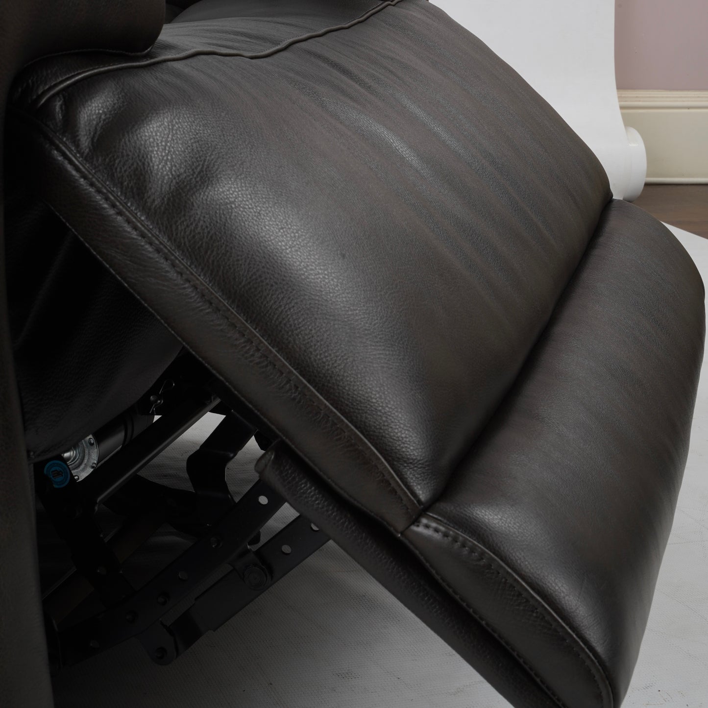 Zarno Genuine Leather Power Recliner - Black