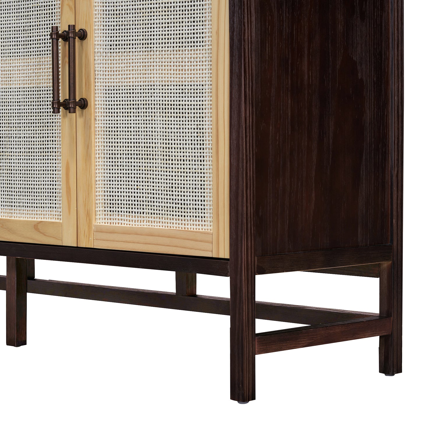 Hana Rattan Doors Sideboard Buffet - Walnut