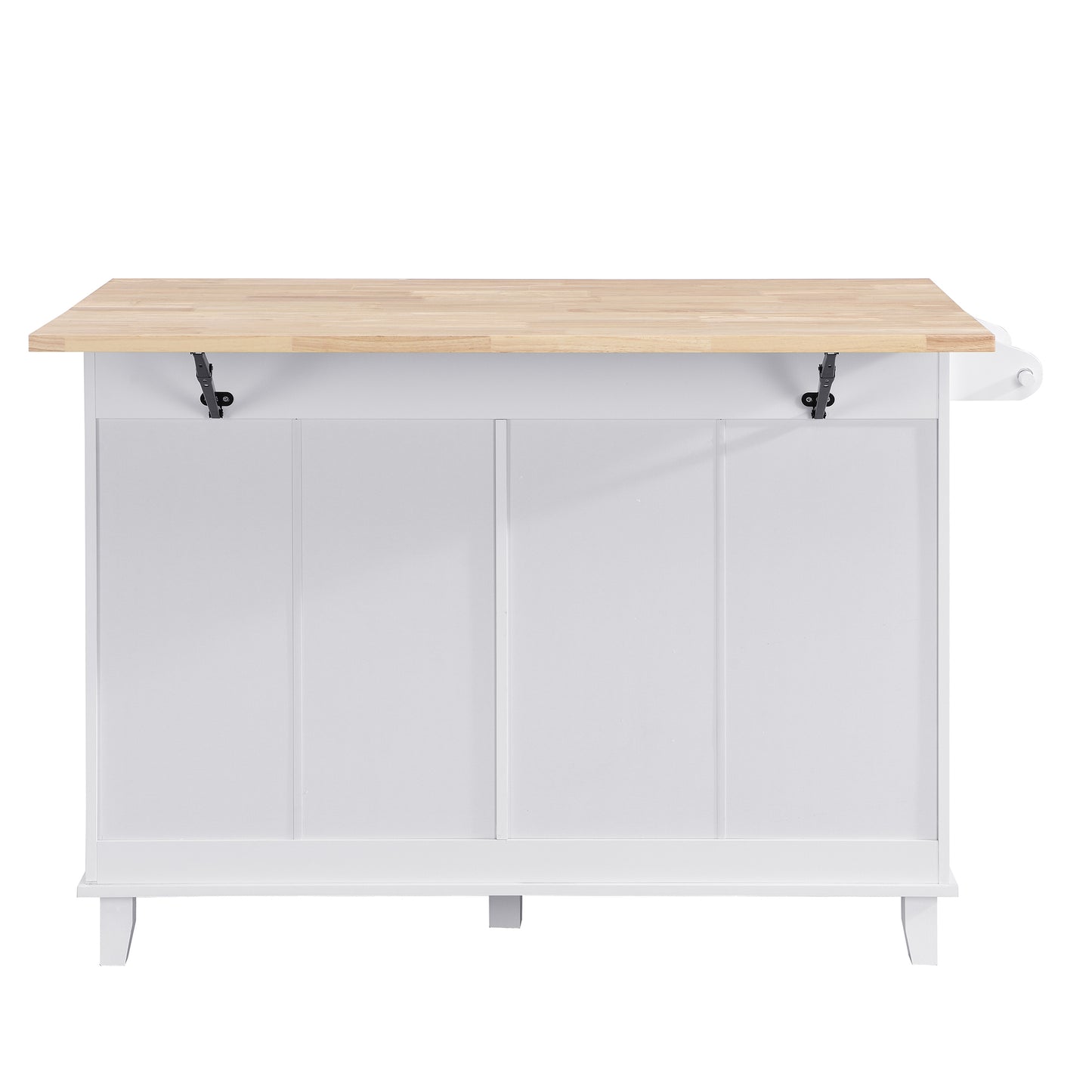 TOPMAX Kitchen Island Set with 2 Seatings - White