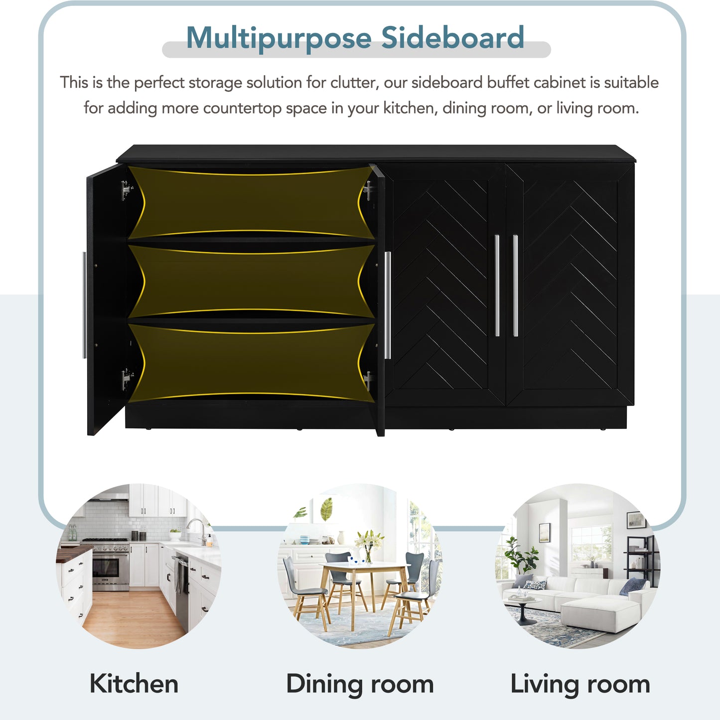 Bara Sideboard Buffet - Black