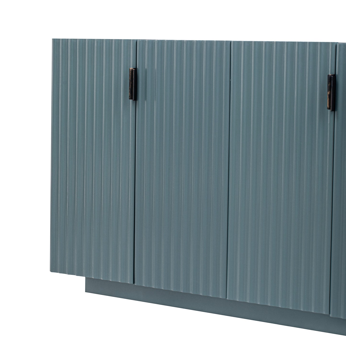 Lyons 4 Wavy Doors Ample Storage Space Sideboar - Teal