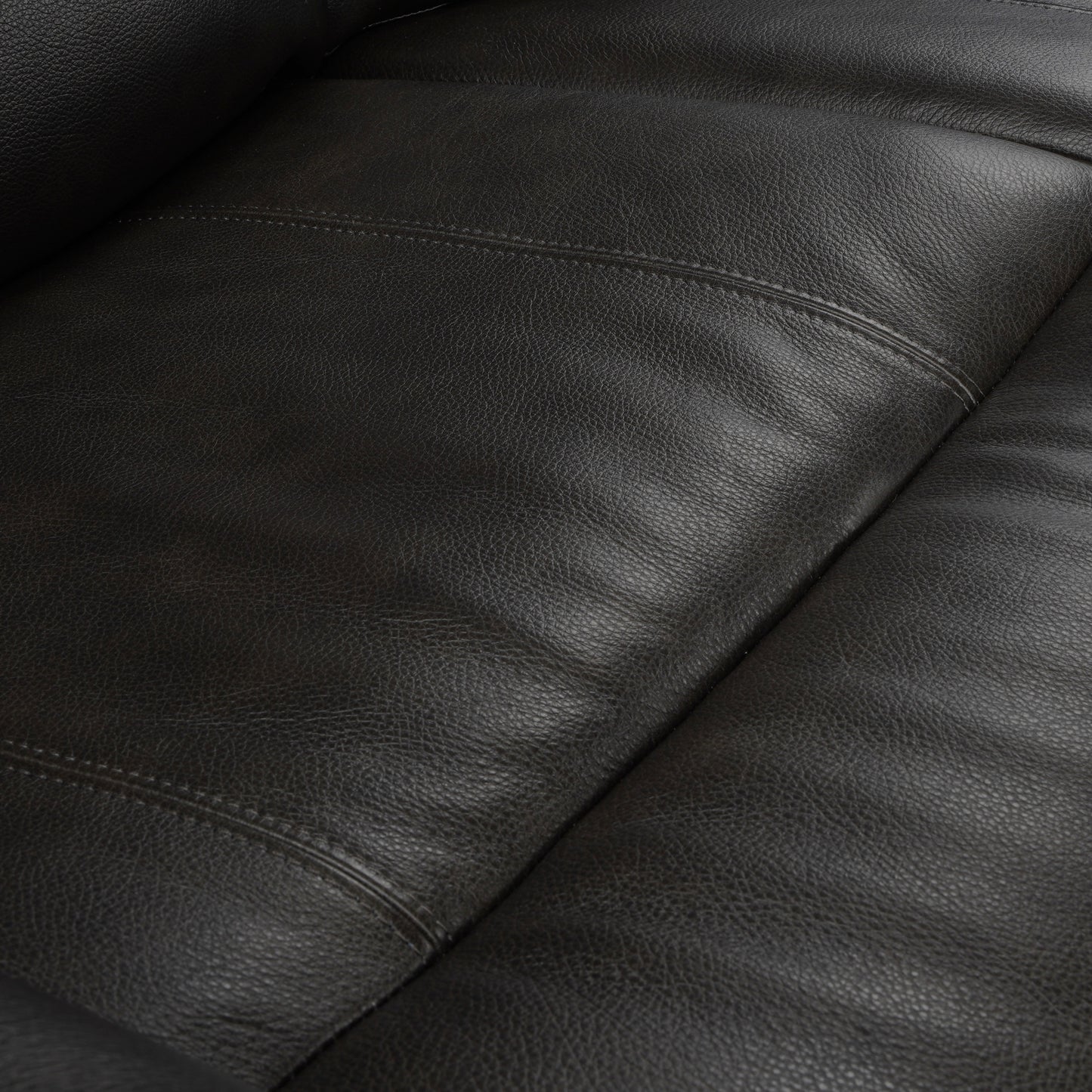 Zarno Genuine Leather Power Recliner - Black