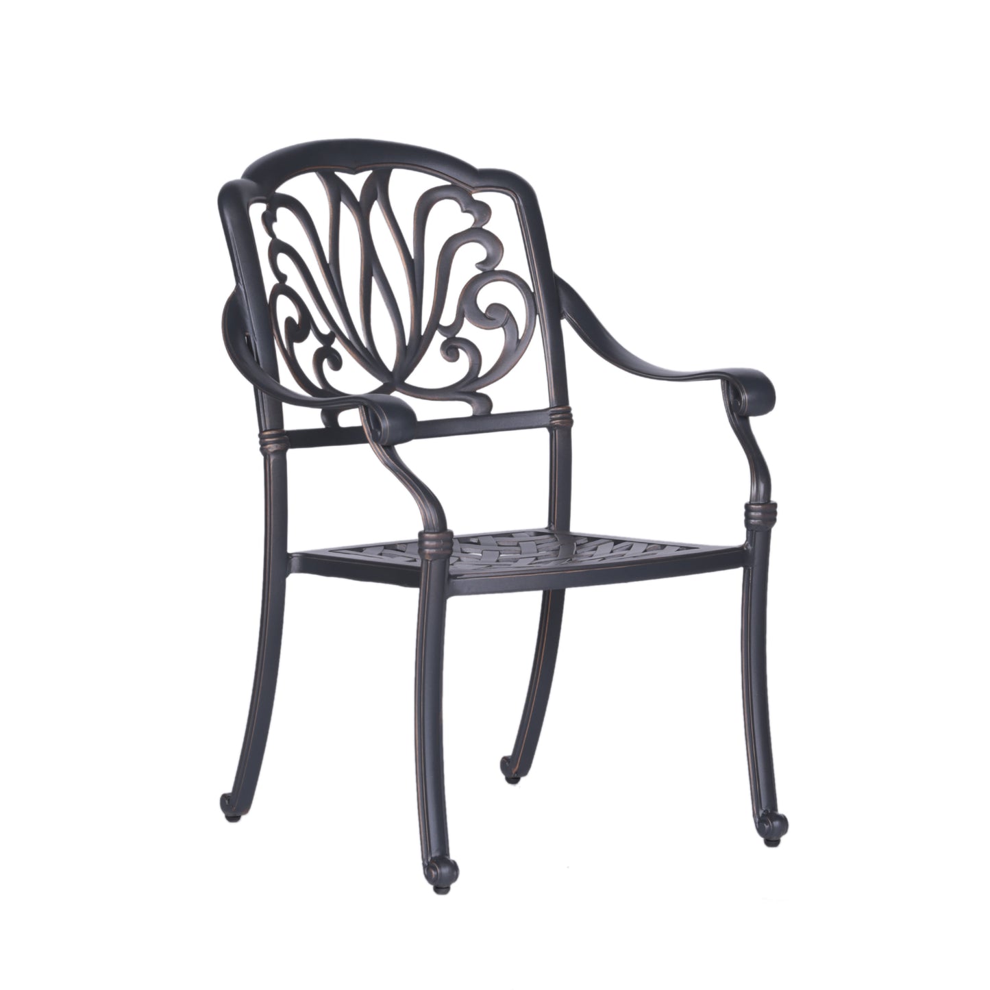 Savanna Patio Outdoor Aluminum Dining Armchair (Set of 2) - Navy Blue