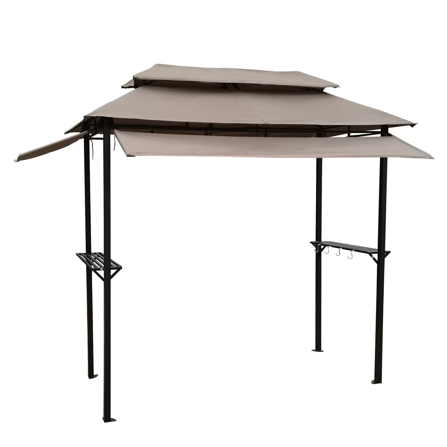 Summer 8x4 ft Metal Gazebo with Soft Top Canopy - Beige