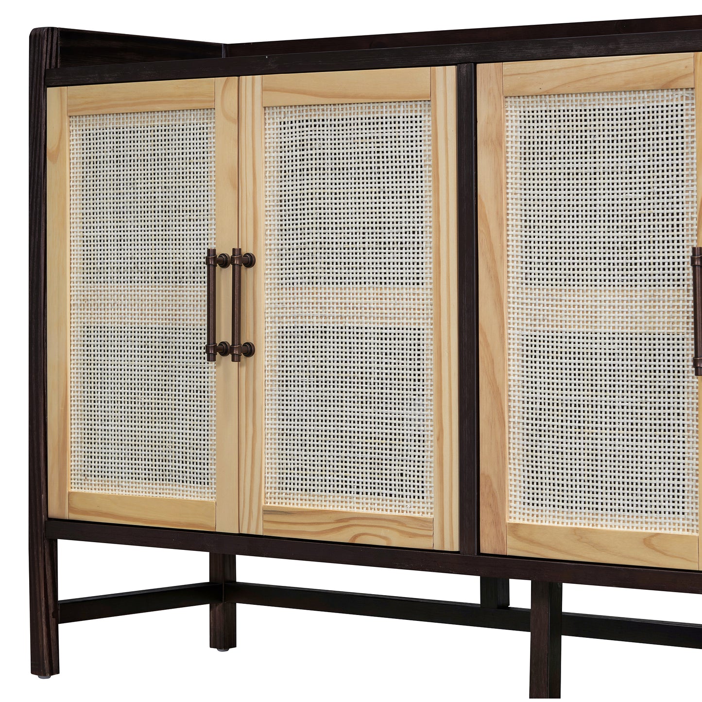 Hana Rattan Doors Sideboard Buffet - Walnut