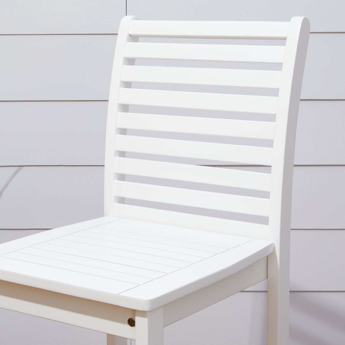Emilio English Wood Bar Chair - White