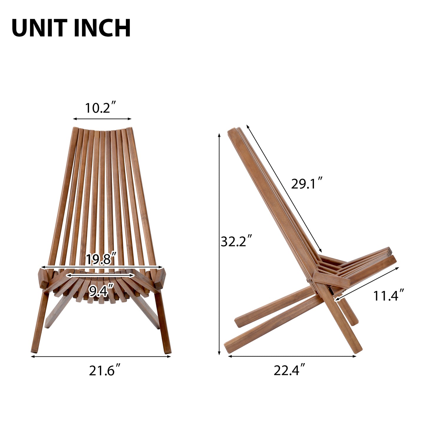 Cio Folding Wood Chair