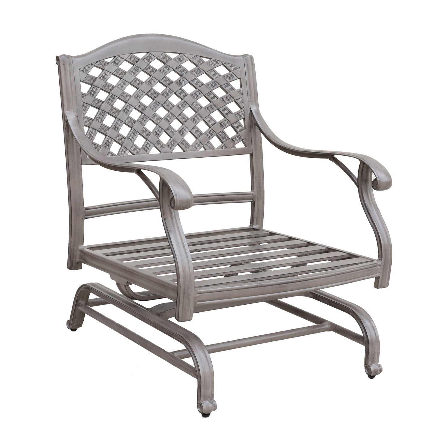 Apoda Cast Aluminum Club Motion Chair With Cushion (Set of 2)