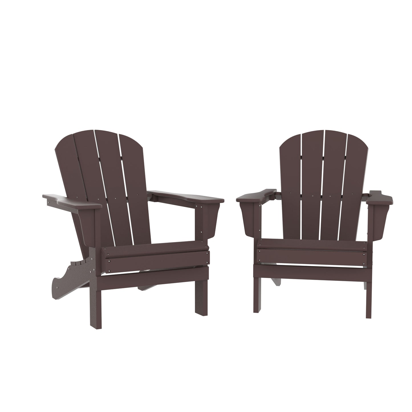 Corey Outdoor Patio Adirondack Chair (Set of 2) - Brown