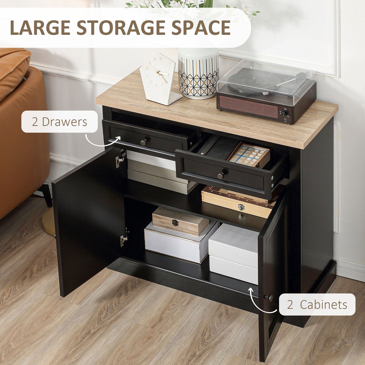 Esco Sideboard Buffet - Black