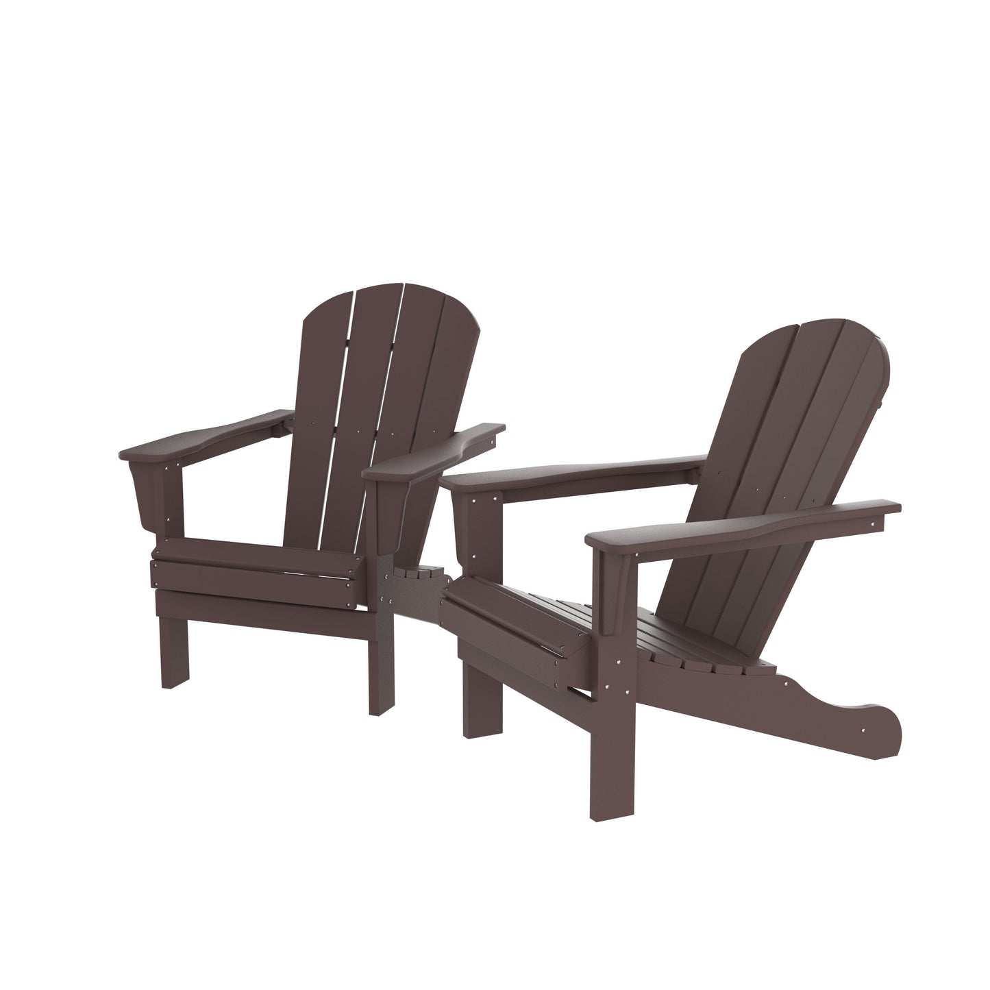 Corey Outdoor Patio Adirondack Chair (Set of 2) - Brown