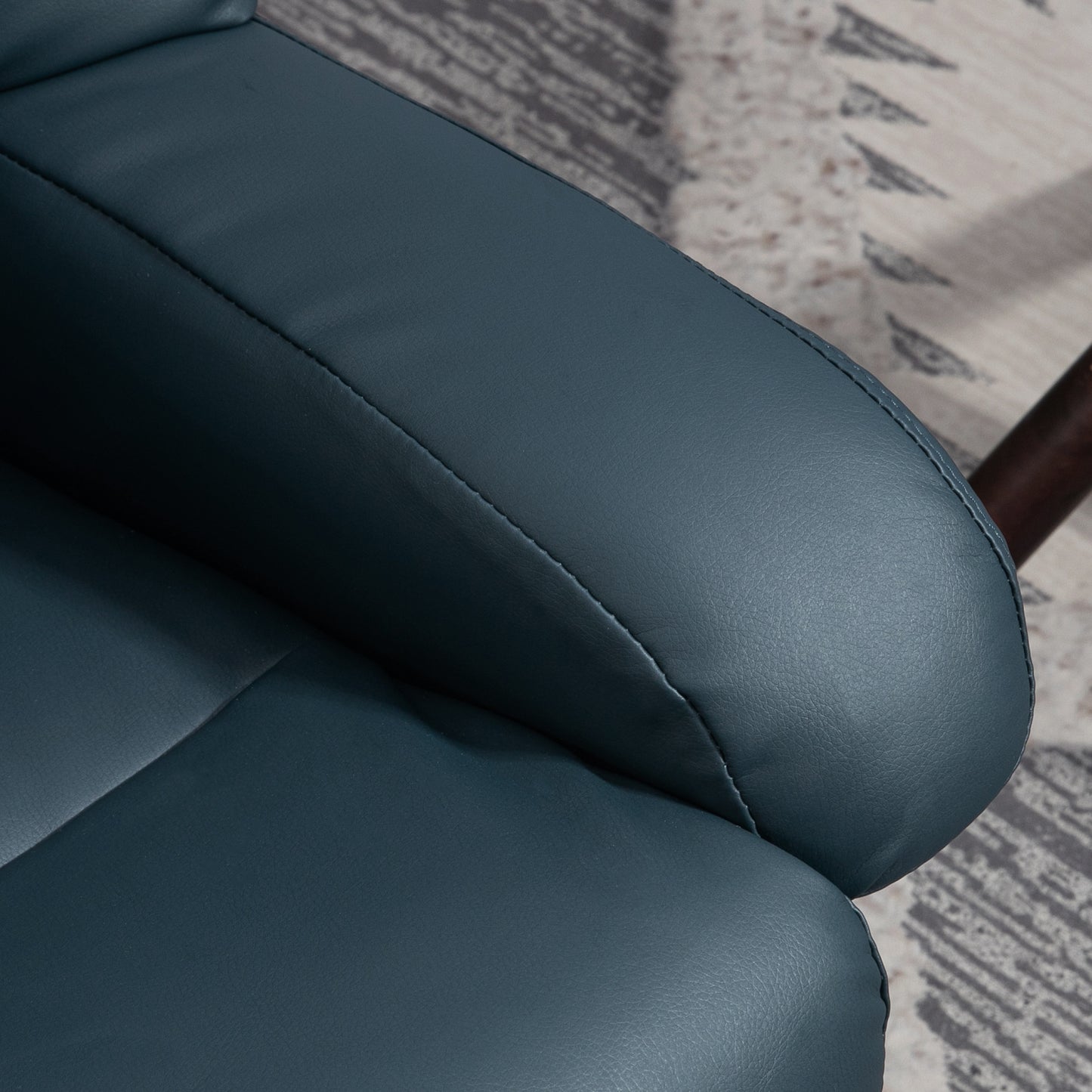Harvey 360° Swivel Massage Recliner Chair with Ottoman - Blue
