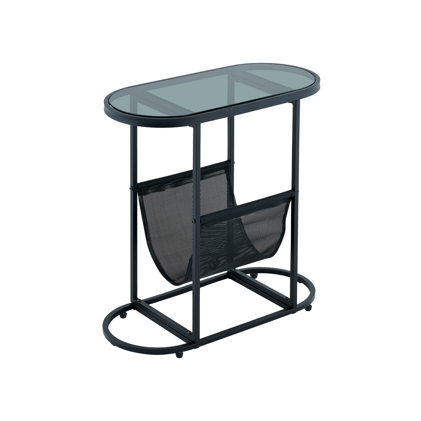 Duet Acacia Oval Small Side Tables (Set of 2) - Black