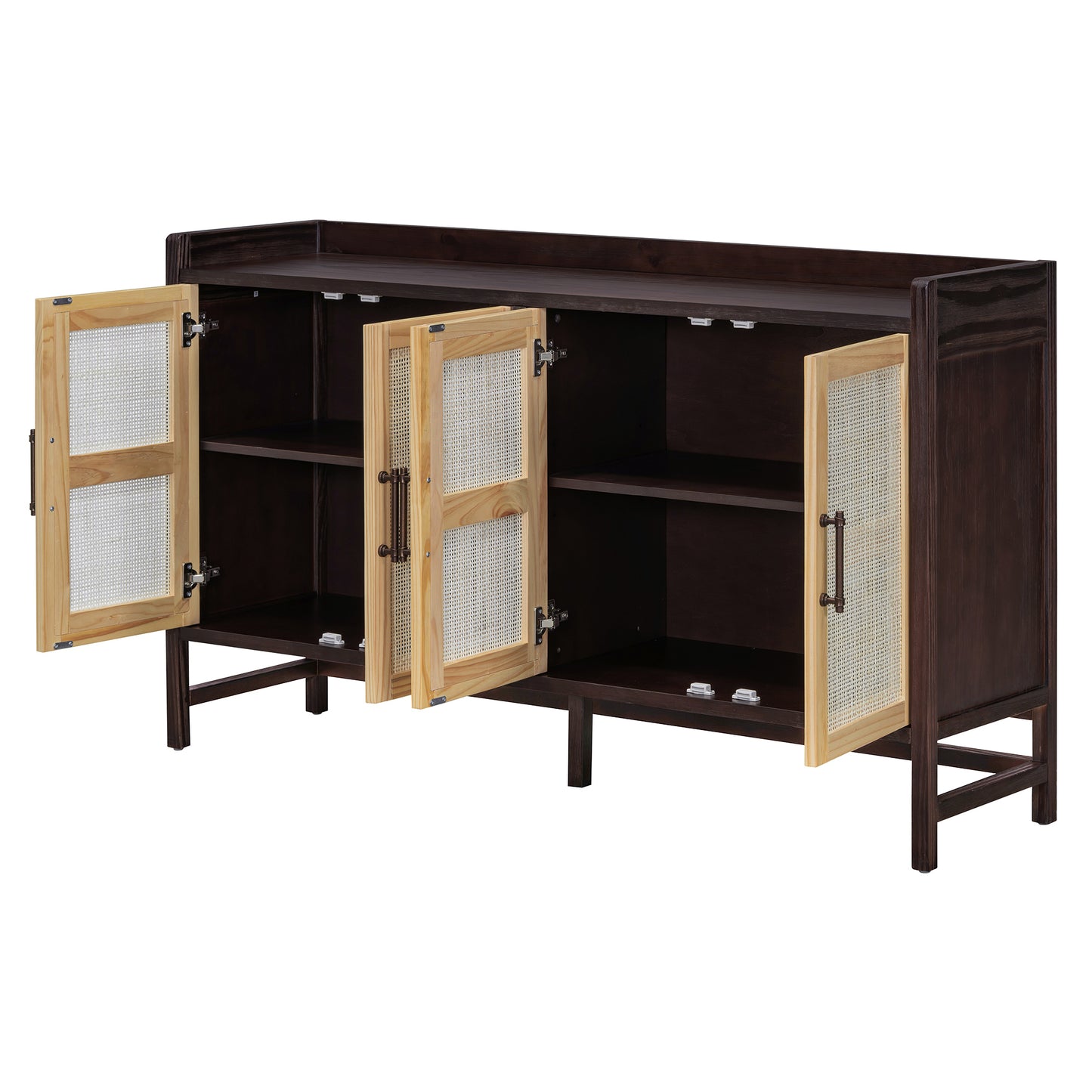 Hana Rattan Doors Sideboard Buffet - Walnut