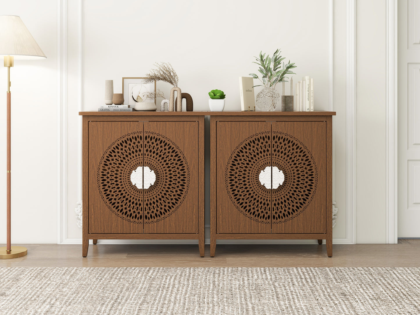 Arazo 2 Door Cabinet - Walnut
