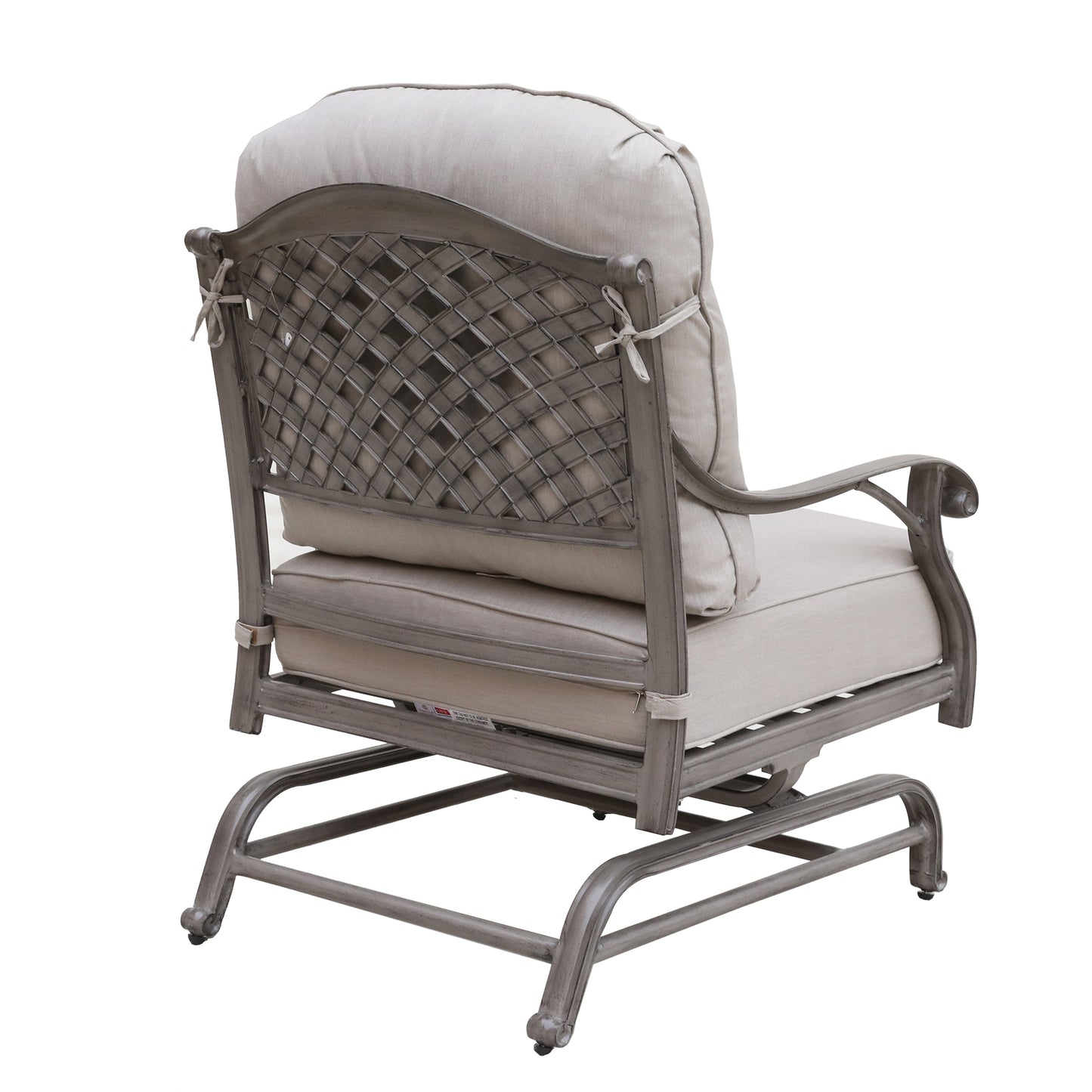 Apoda Cast Aluminum Club Motion Chair With Cushion (Set of 2)