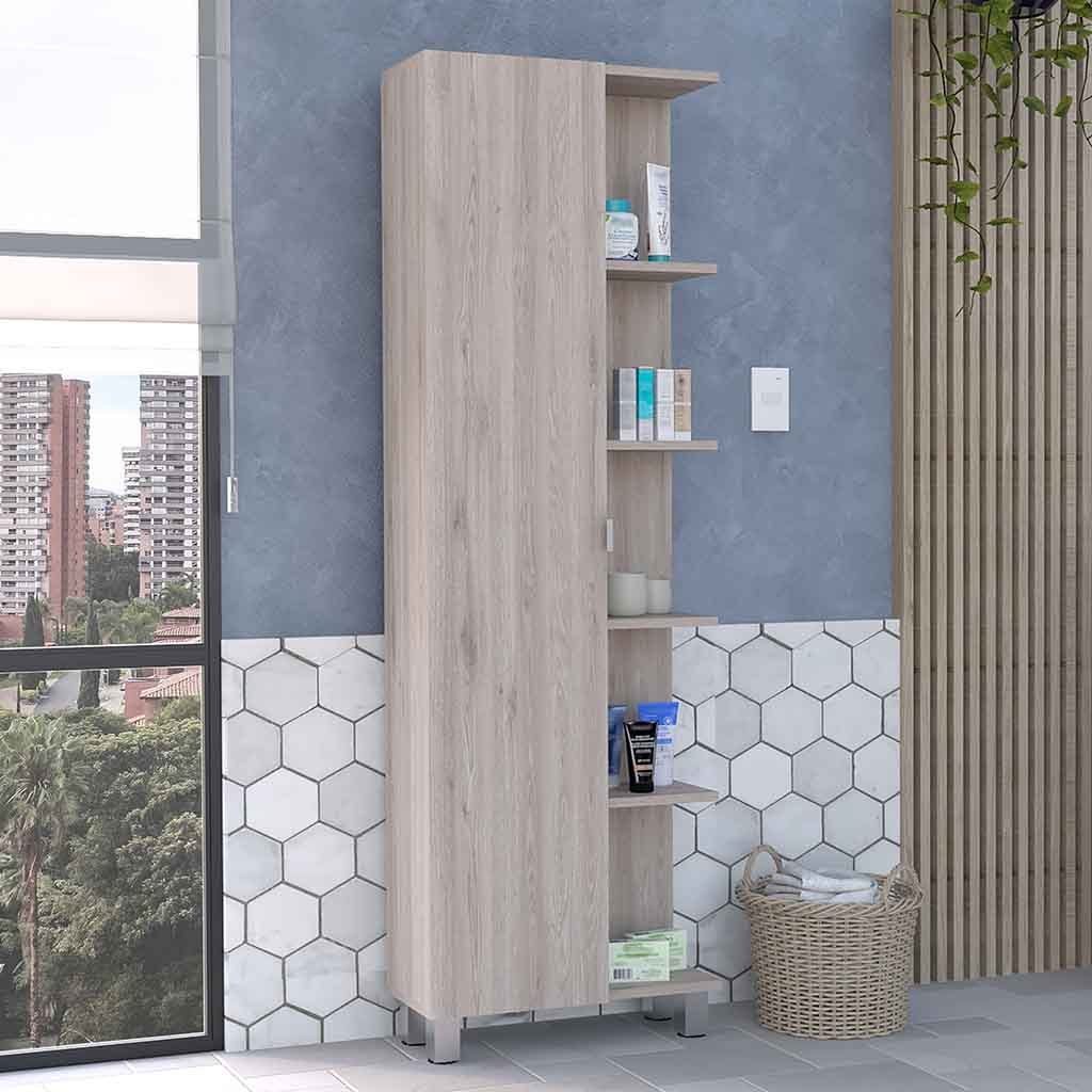 Cio Single Door Cabinet - Light Gray