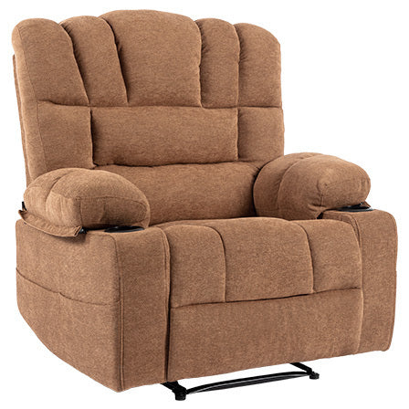 Perkins Power Recliner with Heat and Massage - Brown