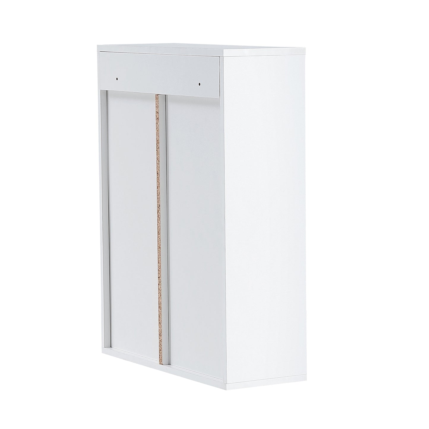 Lumber Wood Storage Cabinet - White