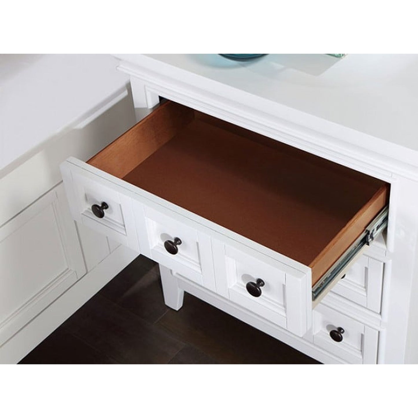 Nikos Solid Wood Traditional Nightstand - White