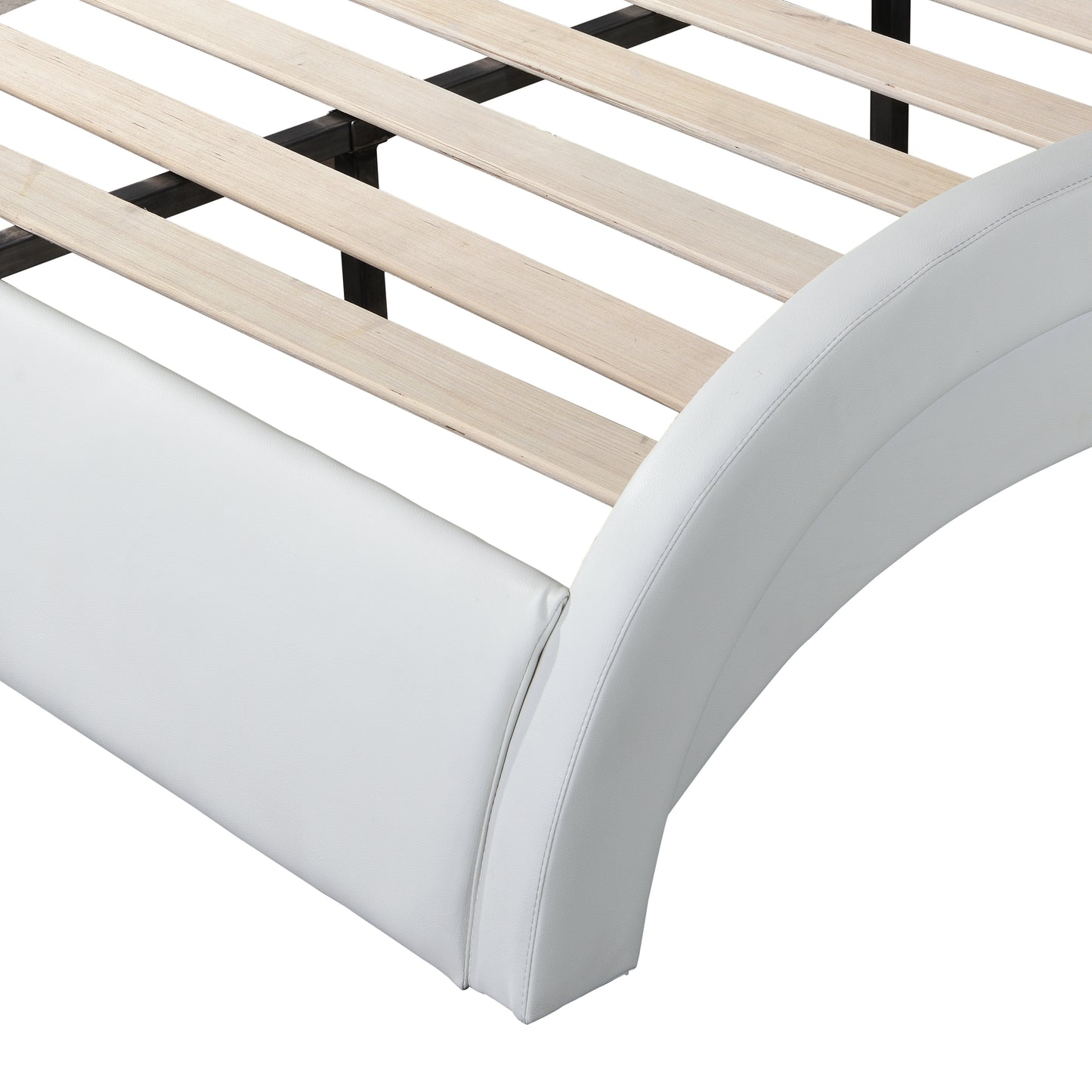 Sonic Control II Queen Size Platform Bed Frame - White