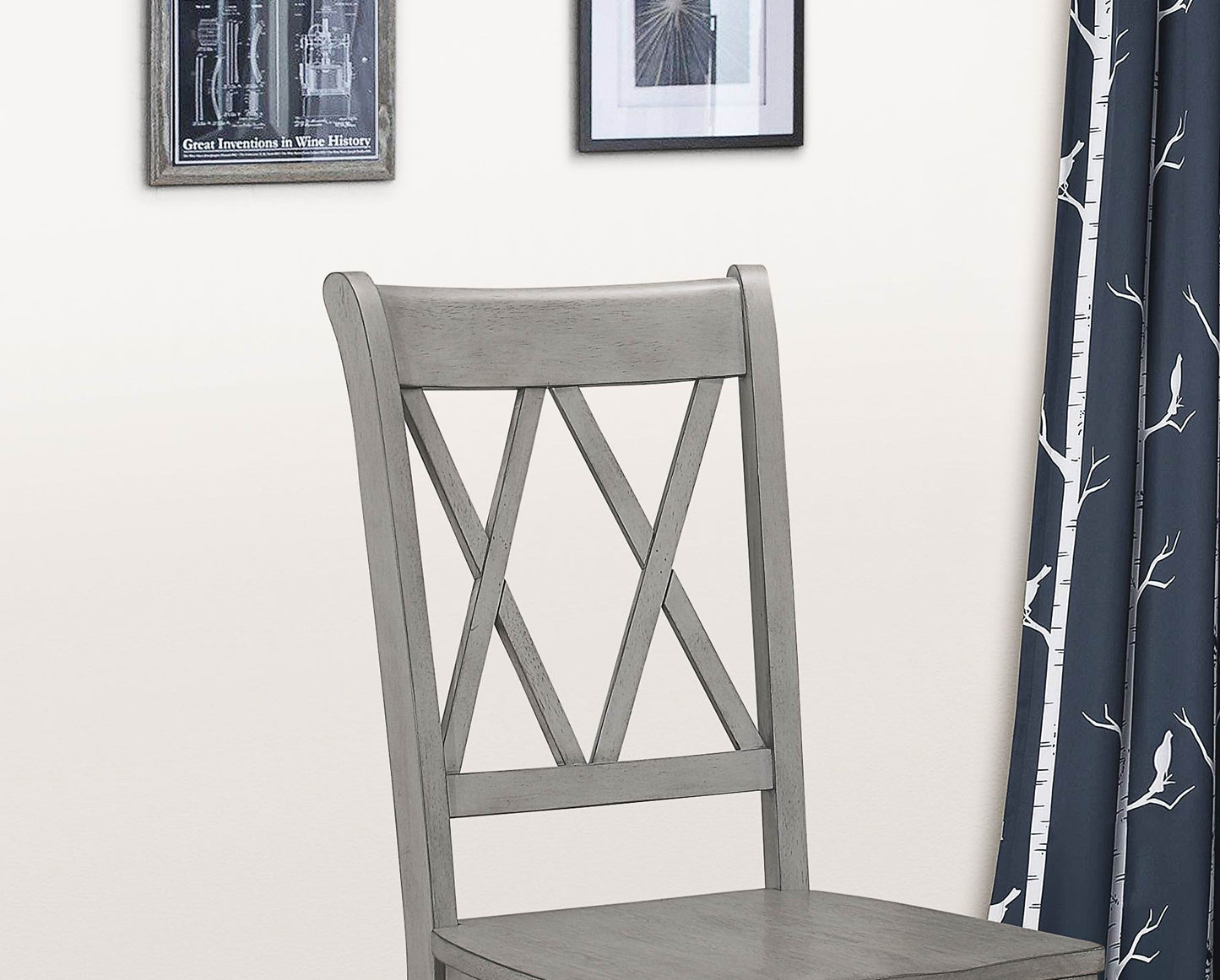 Double-X Dining Chair (Set of 2) - Gray