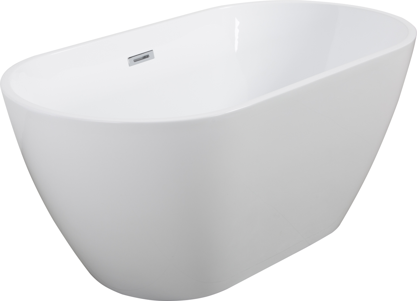 Sleek 67" Acrylic Freestanding Soaking Bathtub - White
