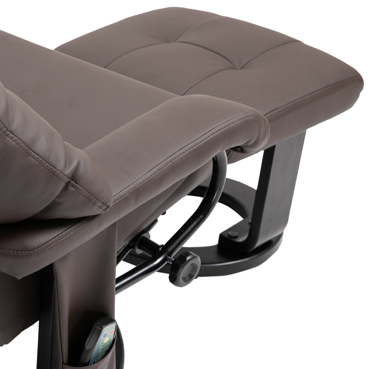 Harvey 360° Swivel Massage Recliner Chair with Ottoman - Brown