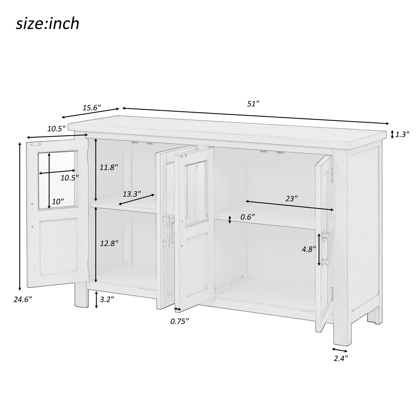 Acacia Venner Storage Cabinet - Natural