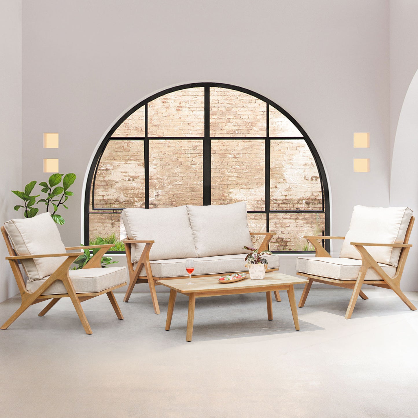 Ralph Patio Acacia Wood Chairs